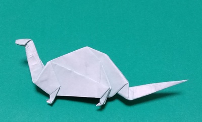 Origami Apatosaurus by Sergio Gonzalez on giladorigami.com