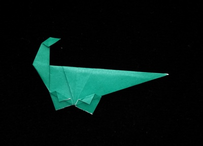 Origami Apatosaurus card by Aoyagi Shoko on giladorigami.com