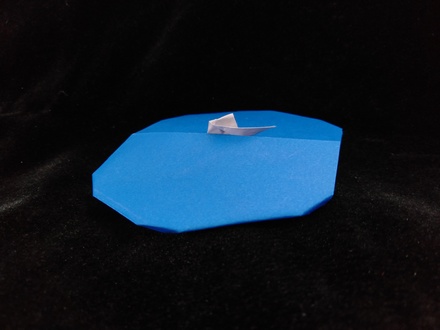 Origami Boat in the lake by Pasquale d