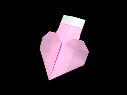 Origami Bottle with heart by Sumida Noriko on giladorigami.com