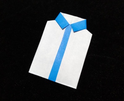 Origami Button down shirt by Takenao Handa on giladorigami.com