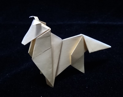 Origami Collie by Matsuno Yukihiko on giladorigami.com