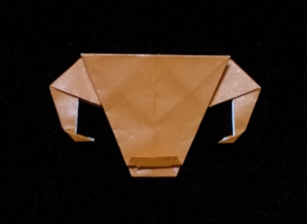 Origami Cow head by Megan Hicks on giladorigami.com