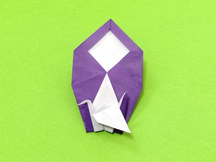 Origami Crane greeting card by Kawate Ayako on giladorigami.com