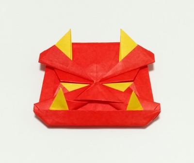 Origami Demon face by Mitsuda Shigeru on giladorigami.com