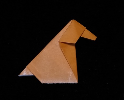 Origami Dog - barking by Ranana Benjamin on giladorigami.com