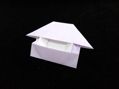 Origami House shaped pocket by Futawatari Masako on giladorigami.com