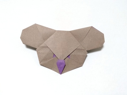 Origami Koala face by Fumiaki Kawahata on giladorigami.com