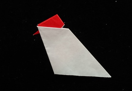 Origami Pecking cock by Shimono Teiko on giladorigami.com
