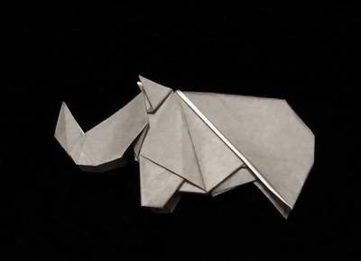 Origami Rhinoceros by Sakurai Ryosuke on giladorigami.com