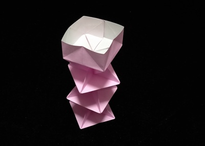 Origami Skeleton complex with a square by Fujimoto Shuzo on giladorigami.com