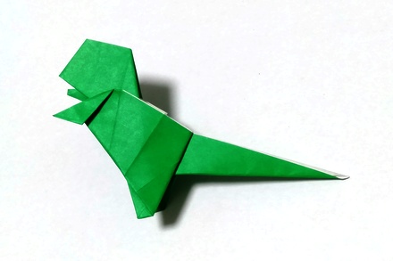 Origami Tyrannosaurus by Yamada Katsuhisa on giladorigami.com