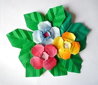 Origami Flower on the grass by Asahi Isamu on giladorigami.com