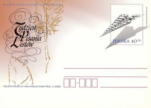 Poland 1996 Week of Letter Writing (Stationary)